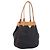 Autre Marque Saint Laurent Tote Bag PVC Canvas Black Gold Auth 205428 Schwarz Golden
