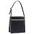 Borsa a tracolla BURBERRY in pelle nera e argento Auth 206797A Nero