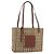 LOEWE Tote Bag Raffia Beige Silver Auth 206724M Silvery
