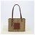 LOEWE Tote Bag Raffia Beige Silver Auth 206724M Silvery - view 12