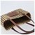 LOEWE Tote Bag Raffia Beige Silver Auth 206724M Silvery - view 6