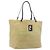 FENDI Tote Bag Nylon Beige Silver Auth 205270 Silber