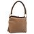 Bolso de mano Miu Miu de cuero marrón y dorado Auth 206871A Castaño