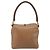 Bolso de mano Miu Miu de cuero marrón y dorado Auth 206871A Castaño - vista 2