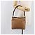 Bolso de mano Miu Miu de cuero marrón y dorado Auth 206871A Castaño - vista 32