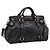 Borsa a Mano Miu Miu Vitellolux 2way Black Gold Auth 207617SAM Nero D'oro