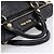 Borsa a Mano Miu Miu Vitellolux 2way Black Gold Auth 207617SAM Nero D'oro - vista 7