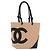 CHANEL Cambon Line Matelasse Tote Bag aus Leder Beige Silber CC Auth 206839V