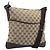 Borsa a tracolla GUCCI GG Canvas Beige Silver 145857 Auth LN086V Argento