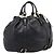 Bolsa de Mão Miu Miu em Couro 2way Preta Dourada Auth 167723M Preto Dourado