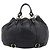 Bolsa de Mão Miu Miu em Couro 2way Preta Dourada Auth 167723M Preto Dourado - vista 13