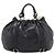 Bolsa de Mão Miu Miu em Couro 2way Preta Dourada Auth 167723M Preto Dourado - vista 2
