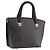 Céline Bolso de mano CELINE Macadam PVC Negro Tono Dorado Auth 207706