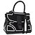 Borsa a mano DELVAUX Brillon MM Champion Vinyl 2way Nero Bianco Auth BA16209V