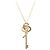 Autre Marque Collar Llave Tiffany Knot en oro rosa con zafiro Dorado