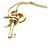 Autre Marque Collar Llave Tiffany Knot en oro rosa con zafiro Dorado - vista 4