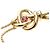 Autre Marque Collar Llave Tiffany Knot en oro rosa con zafiro Dorado - vista 7