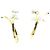 Pendientes de aro Tasaki Afine en oro amarillo de 18K con perla Dorado - vista 2