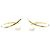 Pendientes de aro Tasaki Afine en oro amarillo de 18K con perla Dorado - vista 3