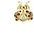 Broche Chopard Ladybug en or jaune avec accent rubis Doré