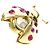 Broche Chopard Ladybug en or jaune avec accent rubis Doré - vue 13