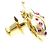 Broche Chopard Ladybug en or jaune avec accent rubis Doré - vue 5