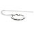 Autre Marque Tiffany Open Heart Halskette mit Diamanten Silber - Ansicht 4