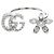 Bague Gucci Flora en or blanc 18K avec diamants Argenté