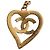 Collana Chanel Vintage Heart CC D'oro