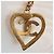 Collana Chanel Vintage Heart CC D'oro - vista 2