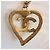 Collana Chanel Vintage Heart CC D'oro - vista 3