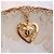 Collana Chanel Vintage Heart CC D'oro - vista 5