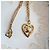 Collana Chanel Vintage Heart CC D'oro - vista 8