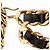 CHANEL - Cintura Medallion Chanel vintage in catena dorata e pelle liscia nera - vista 5