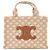 Cabas Céline CELINE - Thais Celine Shopper aus beigem Canvas und braunem Leder