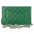 CHANEL - Borsa a tracolla Wallet On Chain Classique/Timeless in pelle liscia verde - vista 3