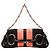 Borsa a tracolla Gucci in tela monogram e seta a righe Nero Rosa