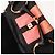 Borsa a tracolla Gucci in tela monogram e seta a righe Nero Rosa - vista 9