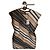 Carven Mehrfarbig gestreiftes Kleid Schwarz Mehrfarben Beige Grün