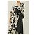 Vestido largo estampado floral Carolina Herrera Negro Blanco - vista 4