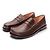 Mocassini Loewe in pelle di vitello marrone - vista 2