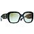 Occhiali da sole Chanel CC Tweed Oversized D'oro Verde scuro