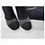 Botines Chanel en ante negro y piel acolchada gris - vista 11