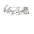Cartier Signature 750 White Gold Ring Größe 8 Silber - Ansicht 2