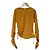 Autre Marque LE CIEL BLEU Design Gathered Cutout Top Long Sleeve Knit Top