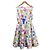 Autre Marque Abito Chesty Watercolor Flower Multicolore - vista 2