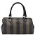 FENDI Pecan Canvas Hand Bag PVC Black Brown - vista 13