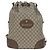 GUCCI GG Supreme Web Sherry Line Backpack PVC Beige Gold 473868 - vista 2