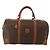 Céline CELINE Macadam Boston Bag PVC Leather Brown Gold Tone