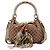 Bamboo Gucci Monogram Canvas Hobo-Tasche mit Quasten Braun Beige